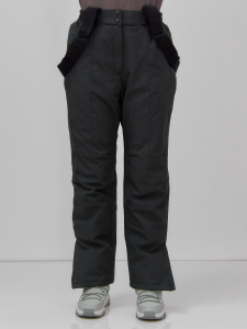 Брюки горнолыжные женские утепленные черного цвета 2111Ch