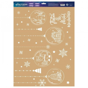 Наклейки на окна многоразовые «Новогодние шары», 33?50 см