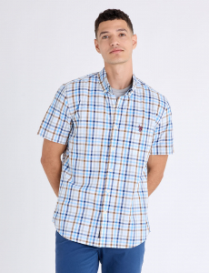 SHORT SLEEVE PLAID MADRAS SHIRT
