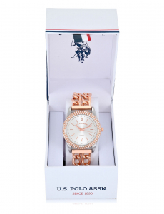 LADIES CLASSIC ROSE GOLD LINK BRACELET WATCH