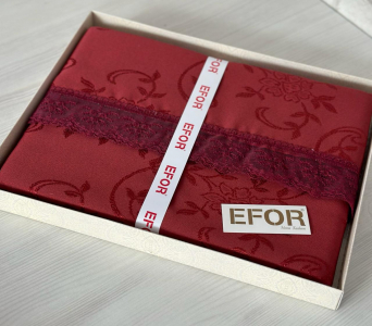 Скатерть EFOR 160x300 KDK бордовый BORDO