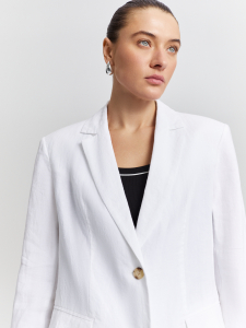 Однобортный жакет изо льна