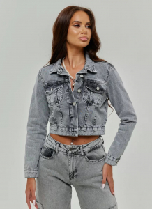 Женская куртка джинсовая укороченная CRACPOT