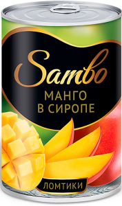 «Sambo», манго в сиропе, ломтики, 415г