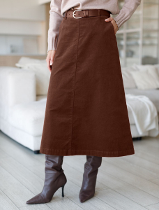 Юбка  из эластичного микро-вельвета