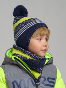 Комплект для мальчика: шапка, снуд