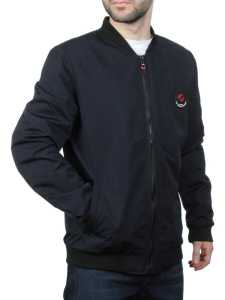 EM25056-2 DARK BLUE Куртка-бомбер мужская демисезонная (100 гр. синтепон)