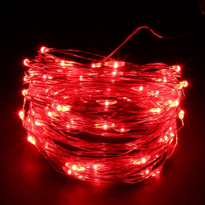 Гирлянда светодиодная роса 100 LED 10 м красная