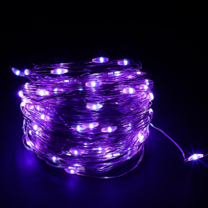 Гирлянда светодиодная роса 100 LED 10 м сиреневая