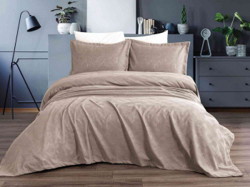 Покрывало EFOR Pique Bedspread BELKIS (240*260) с наволочками бежевый BEJ