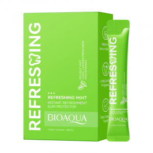 Ополаскиватель для полости рта в саше со вкусом двойная мята BIOAQUA Double Mint Mouthwash, 10мл*20 шт