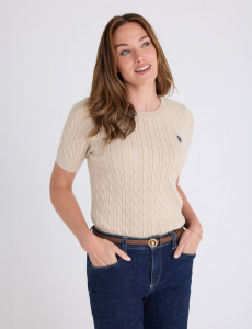 BABY CABLE STITCH CREW NECK SWEATER