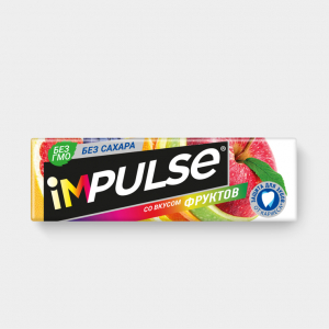 «Impulse», жевательная резинка со вкусом Multi-Frutti, без сахара, 14 г (упаковка 30 шт)