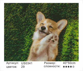 US0341 Без подрамника мозаика 40*50