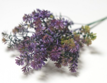 Искусственные цветы, Ветка в букете зелени с шишечками (1010237)