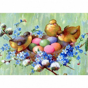 Пасха №8, картинка на вафельной бумаге 20*30 см