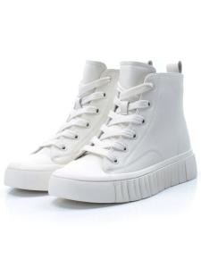 04-YSN2285-2 WHITE Ботинки женские зимние (натуральная и искусственная кожа, шерсть)