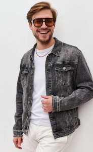 Куртка джинс F311-1296 l.black