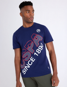 USPA CONTEMPORARY DOT PRINT JERSEY T-SHIRT