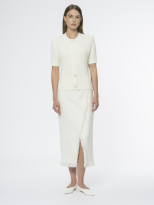 Вязаный кардиган с коротким рукавом