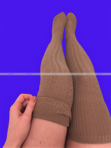 Ажур чулки для бабушек с резинкой вверху, с рисунком