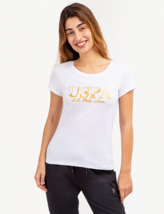 USPA METALLIC SLASHED FOIL T-SHIRT
