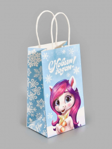 Пакет подарочный новогодний «Лошадка 2026», 12?21?9 см