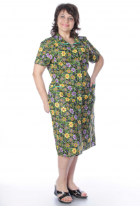 Халат на пуговицах, бязь (цвета в ассортименте)