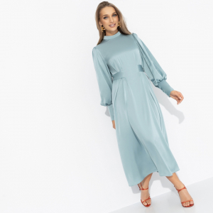 Платье шёлковое, Притяжение элегантности (мятный шарм)