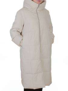 9917 LT. BEIGE Пальто зимнее женское (150 гр. холлофайбер)