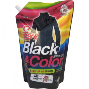 Wool Shampoo Black Color Жидкое средство для стирки, ЧЕРНОЕ и ЦВЕТНОЕ, мягкая упаковка, 1300 мл.