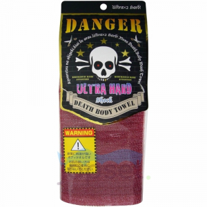 DEATH BODY TOWEL Массажная мочалка ультражесткая, красная, размер 29х100 см.