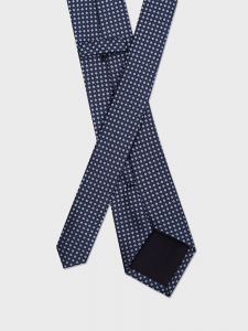 Галстук с контрастным узором синий