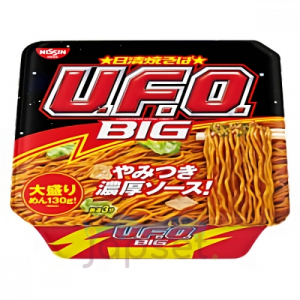 Nissin U.F.O BIG Лапша ЯКИ СОБА с соевым соусом, квадратная чашка, 167 гр