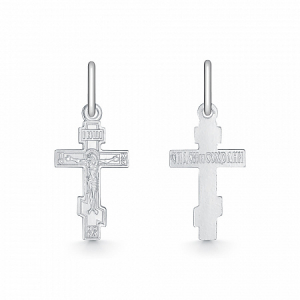 042.55 крест из серебра штампованный белый