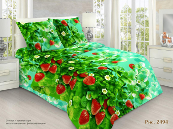 Комплект постельного белья Ягодка 3D бязь