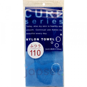 Cure Nylon Towel Regular Blue Мочалка для тела средней жесткости (синяя), 28х110 см