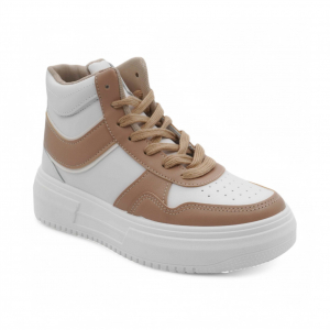 Женские кроссовки В1521-6 бело коричневые