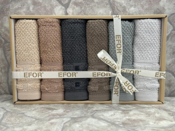 Набор салфеток EFOR (Sikel) из 6 шт хлопок (30*50) махра TOPKAPI