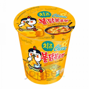 Samyang Лапша Рамэн со вкусом Острой Курицы Бульдак с СЫРОМ, стакан, 70 гр