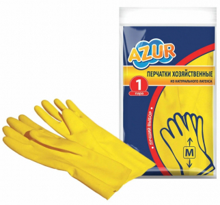Перчатки резиновые Azur M 12пар9212