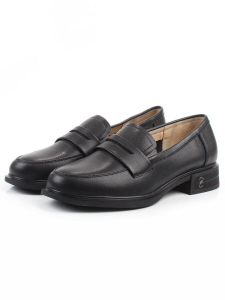 03-PDEB105-1 BLACK Лоферы женские (натуральная кожа)