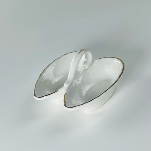 305-144 Менажница 10см АВРОРА ЗОЛОТО в под.уп.(х48)Фарфор