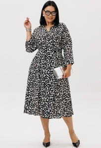 Платье Anastasia 1229 черно-белый
