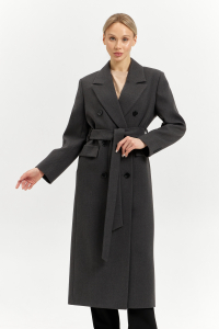 Пальто женское демисезонное 26326 (базальт/рубчик)