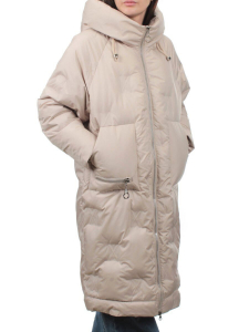 305 BEIGE Пальто зимнее стеганое женское (200 гр. холлофайбер)