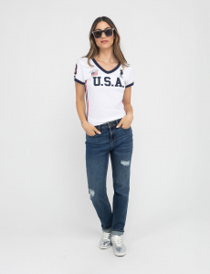 USA SIGNATURE STRIPE T-SHIRT