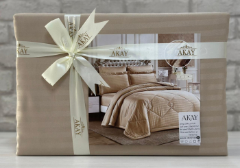 КПБ AKAY SATIN бежевый 1,5 пвх