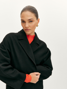 Пальто шерстяное однобортное