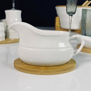 140-180 Соусник 360мл на подставке BAMBOO в под.уп.(х24)Фарфор